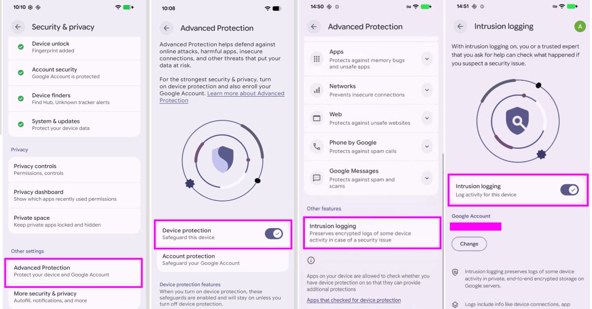 Google ra mắt tính năng ghi log xâm nhập: Vũ khí mới chống spyware